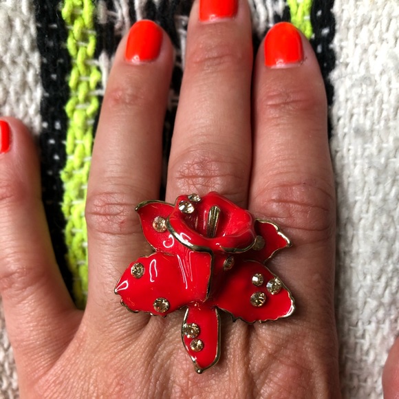 VERSACE for H&M floral ring size 8 - Picture 2 of 16